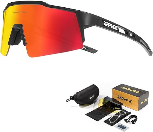 KAPVOE Cycling Glasses for Men and Women with Polarized Lenses