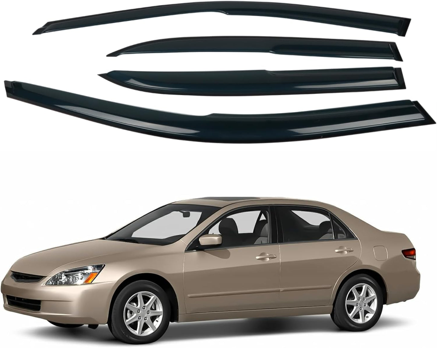 4PCS Rain Guards Window Visors for 2003-2007 Honda Accord