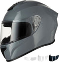 Full Face Motorcycle Helmet for Adults DOT Certified - Lightweight ABS