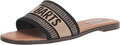 Steve Madden Women's Knox Sandal - Casual Flat Slide with Woven Strap
