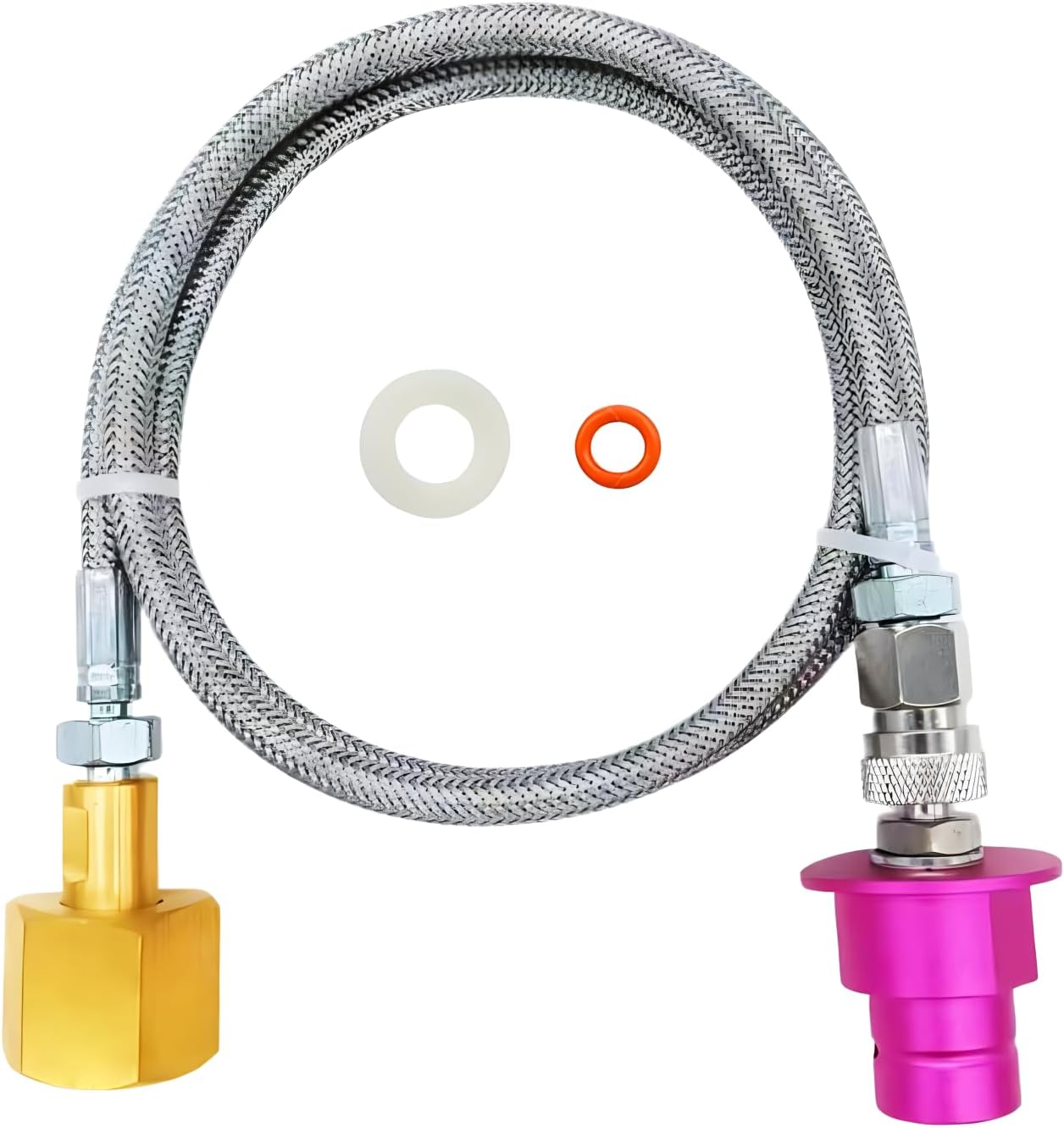 VaVoger Stainless Steel Co2 Adapter + 60 Hose