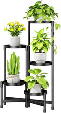 5 Tier Metal Plant Stand Indoor - Foldable Rotatable 31 in Shelf