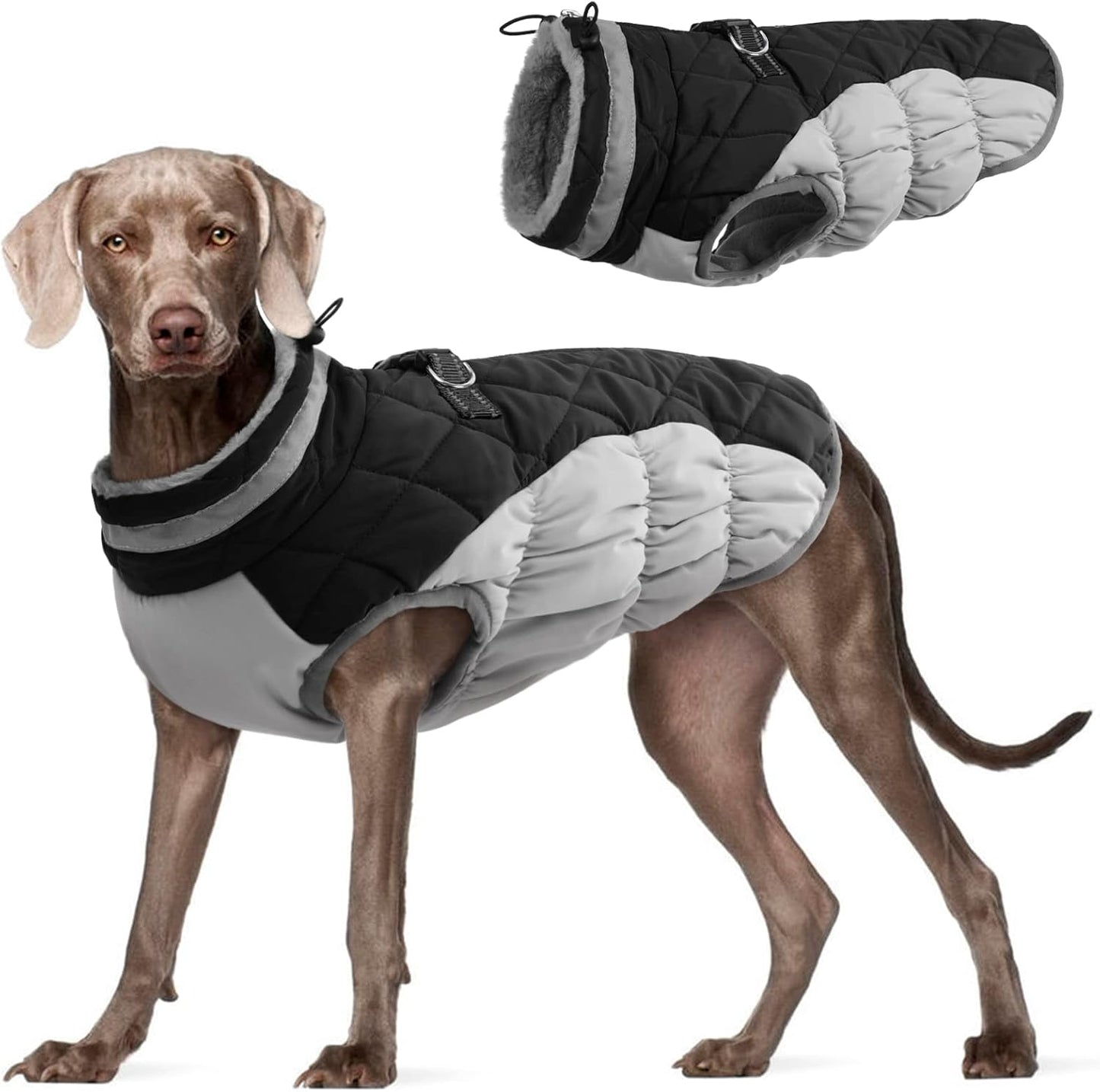 FUAMEY Dog Coat for Large Dogs - Waterproof Winter Jacket