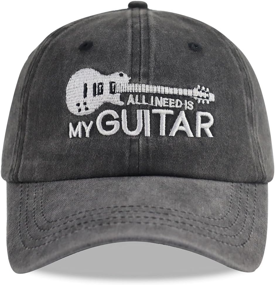 Vintage Denim Guitar Hat - Music Lovers Must-Have!
