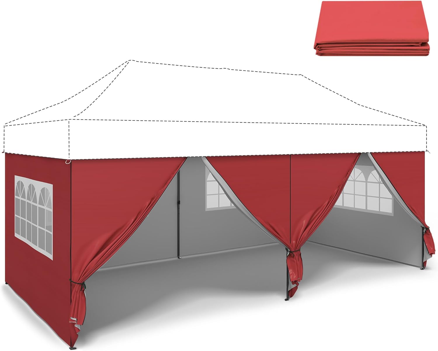GDY 10x20ft Pop Up Canopy Tent with Sidewalls for Events