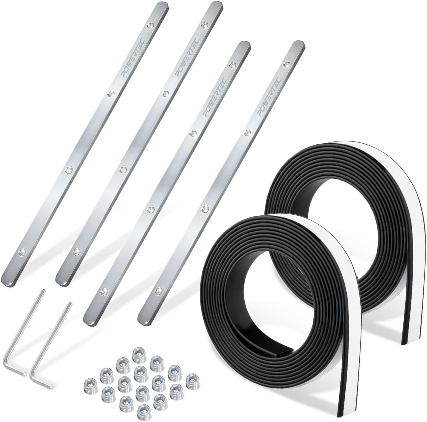 POWERTEC Track Saw Guide Rail Accessory Kit for Precision Cuts