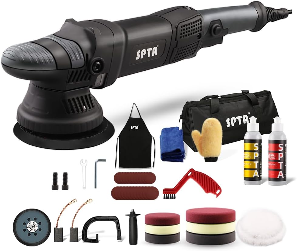 SPTA 5-Inch Dual Action Polisher for Car Detailing and Waxing