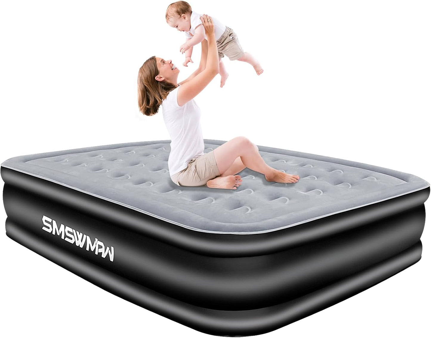 Queen Air Mattress with Built in Pump for Comfort and Convenience