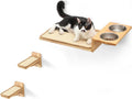 FUKUMARU Cat Wall Shelves Set for Play, Eat, and Nap Time