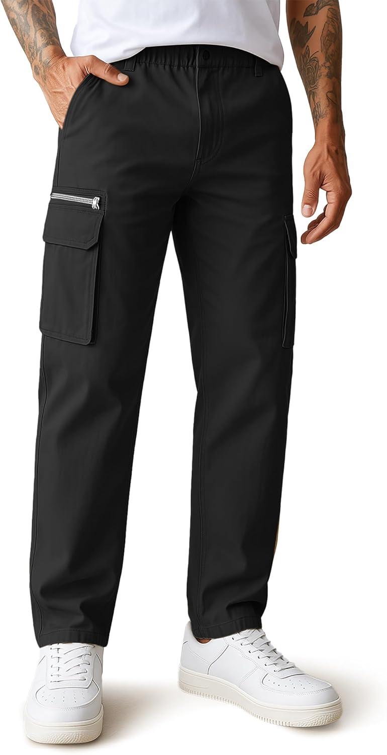 COOFANDY Men's Cotton Cargo Pants for Comfort and Style