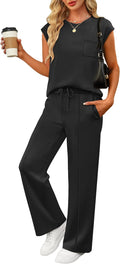 Two piece casual lounge outfit for women by ANRABESS in summer style