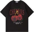 Trendy Cherry Oversized Graphic Tees for Unisex Summer Fashion