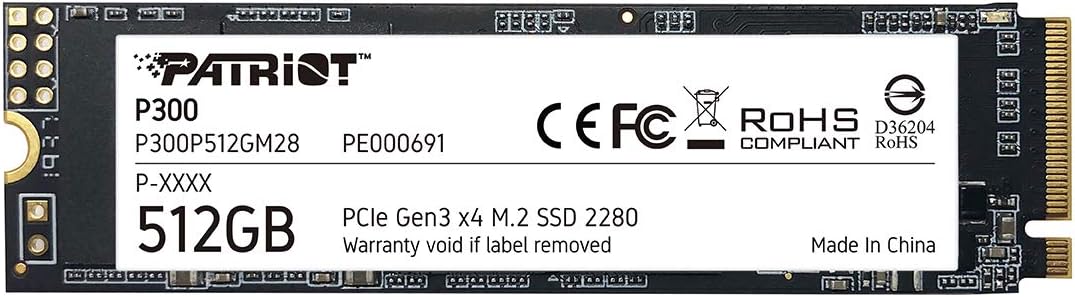 Patriot P300 512GB Low-Power SSD with High Performance Features