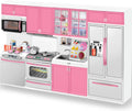 Doll Kitchen Playset for Kids - Realistic Lights & Sounds Mini Kitchen
