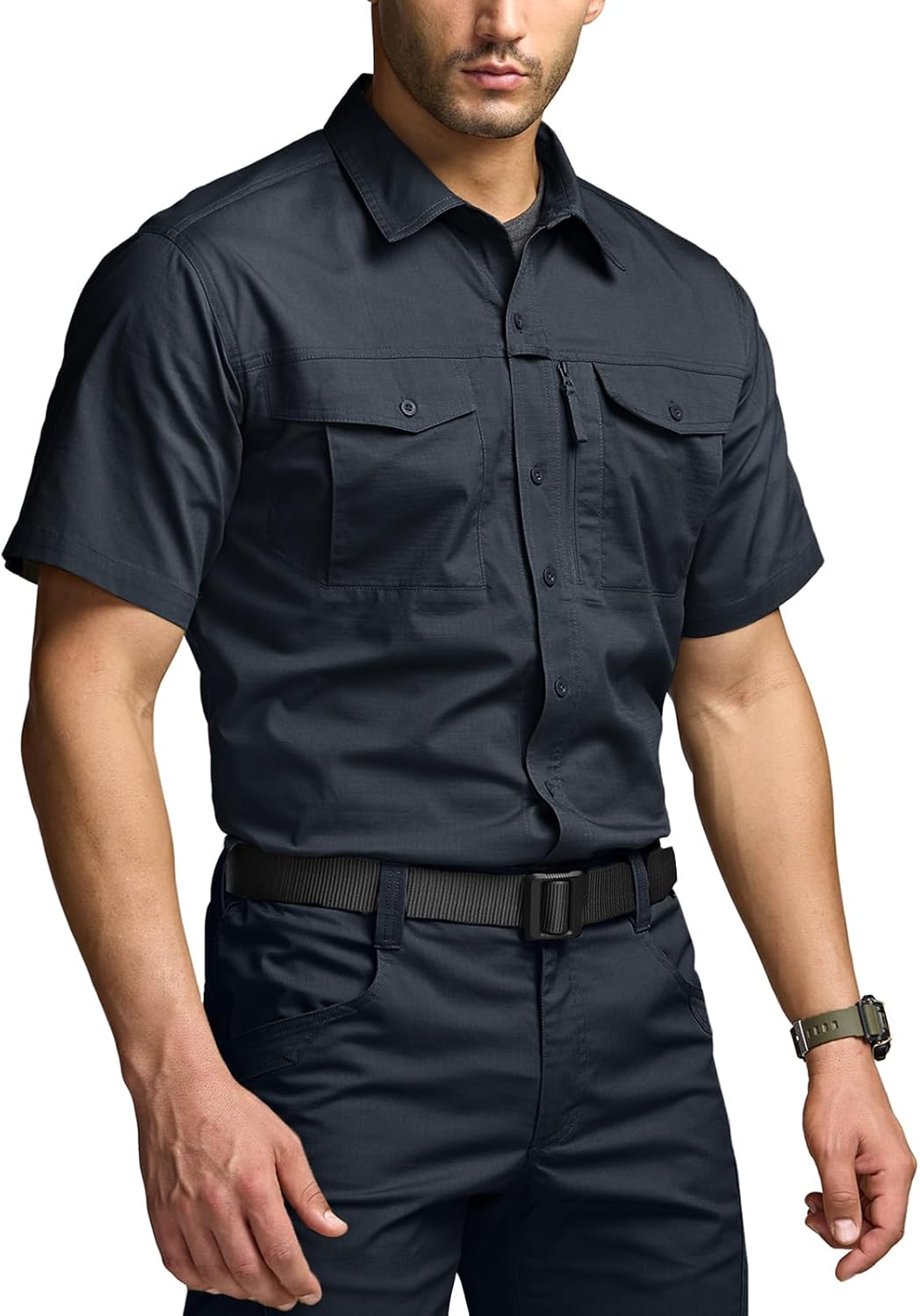 CQR Men's Short Sleeve Tactical Shirts for Outdoor Adventures