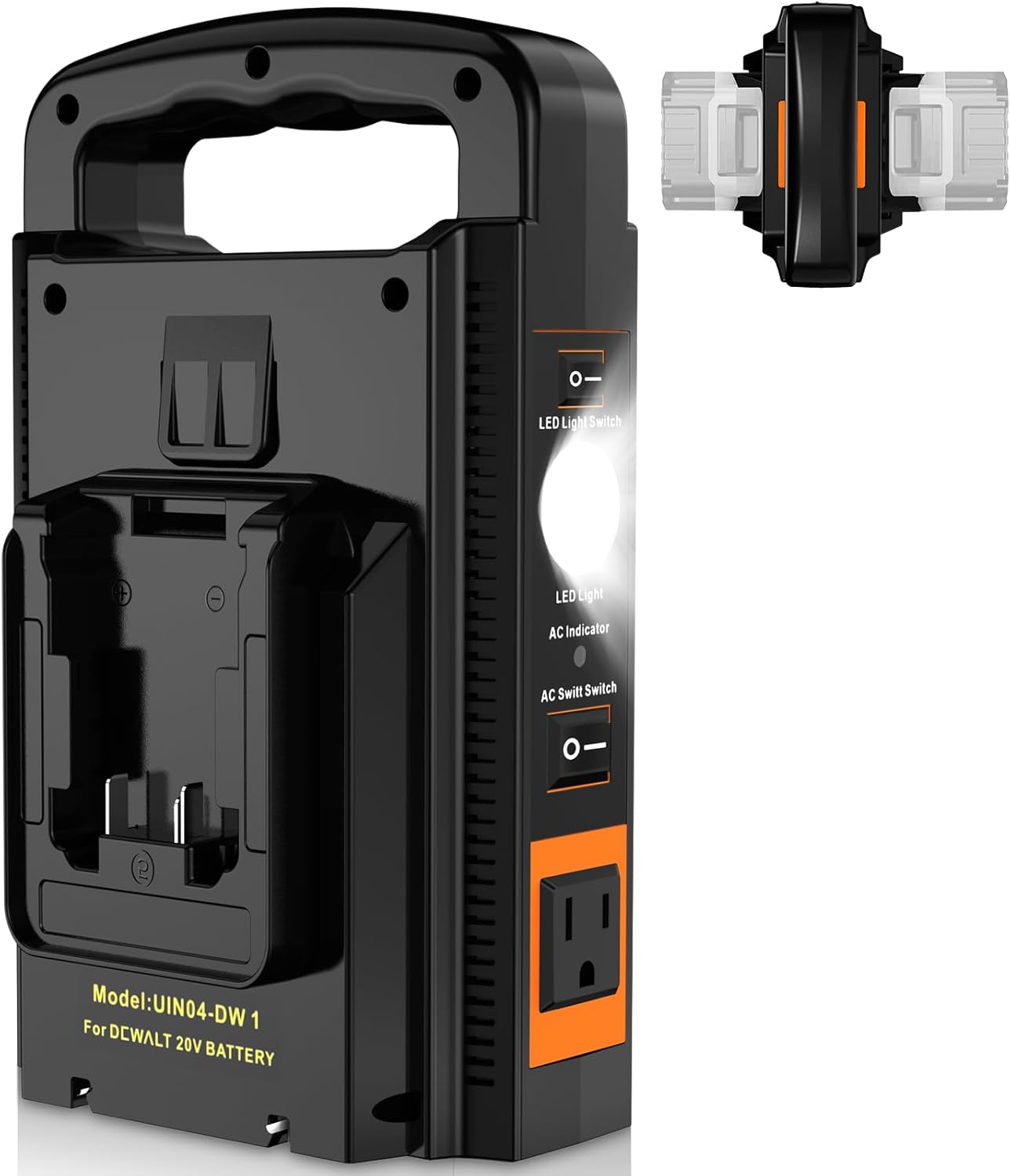 YNDZ 150W Power Inverter for DeWalt Batteries: Portable AC & USB Charger