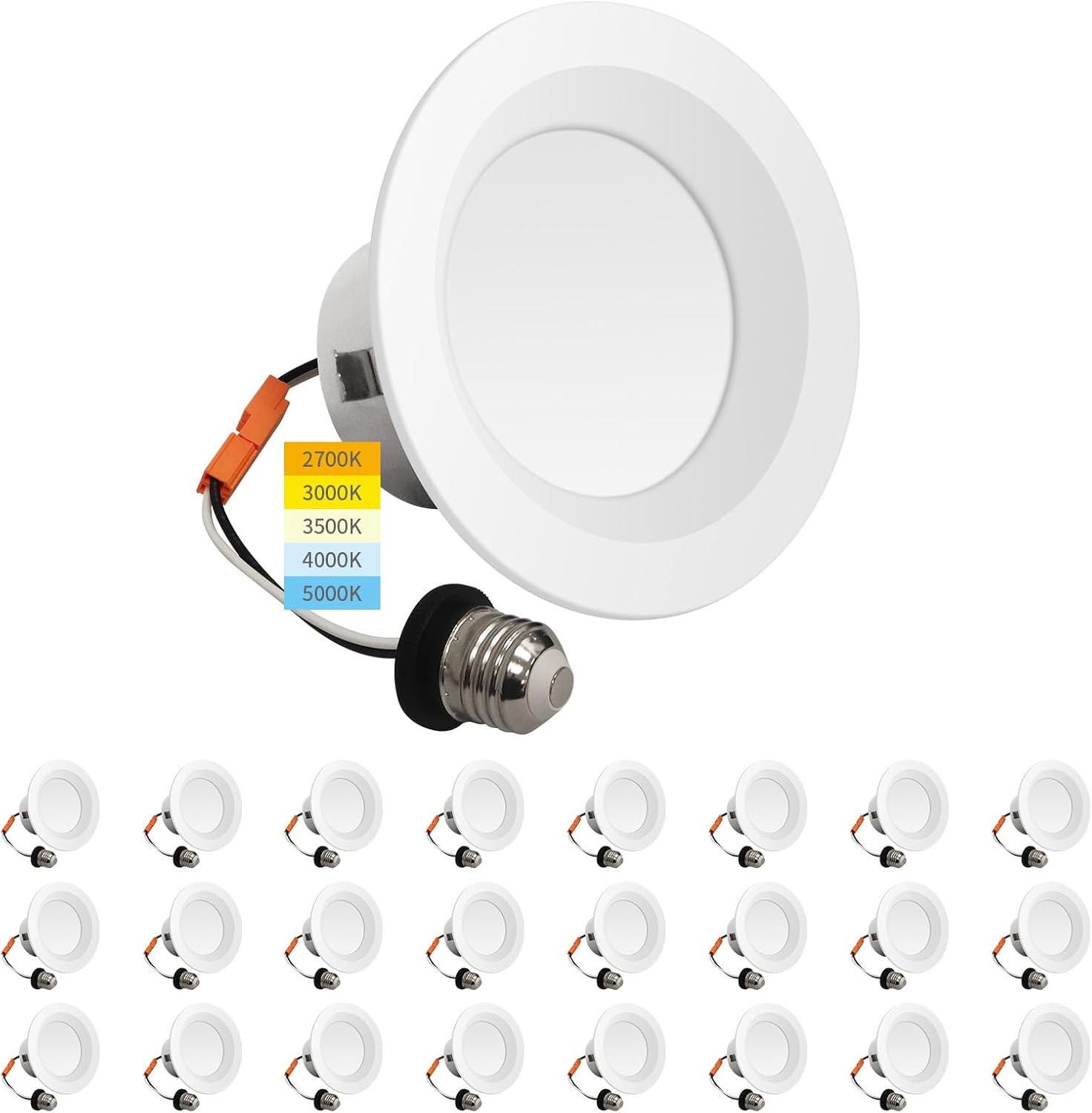 mw 24 Pack 4 Inch LED Recessed Can Lights for Bright Spaces