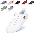 Women's Slip On Fashion Sneakers No Laces Comfortable Casual Canvas