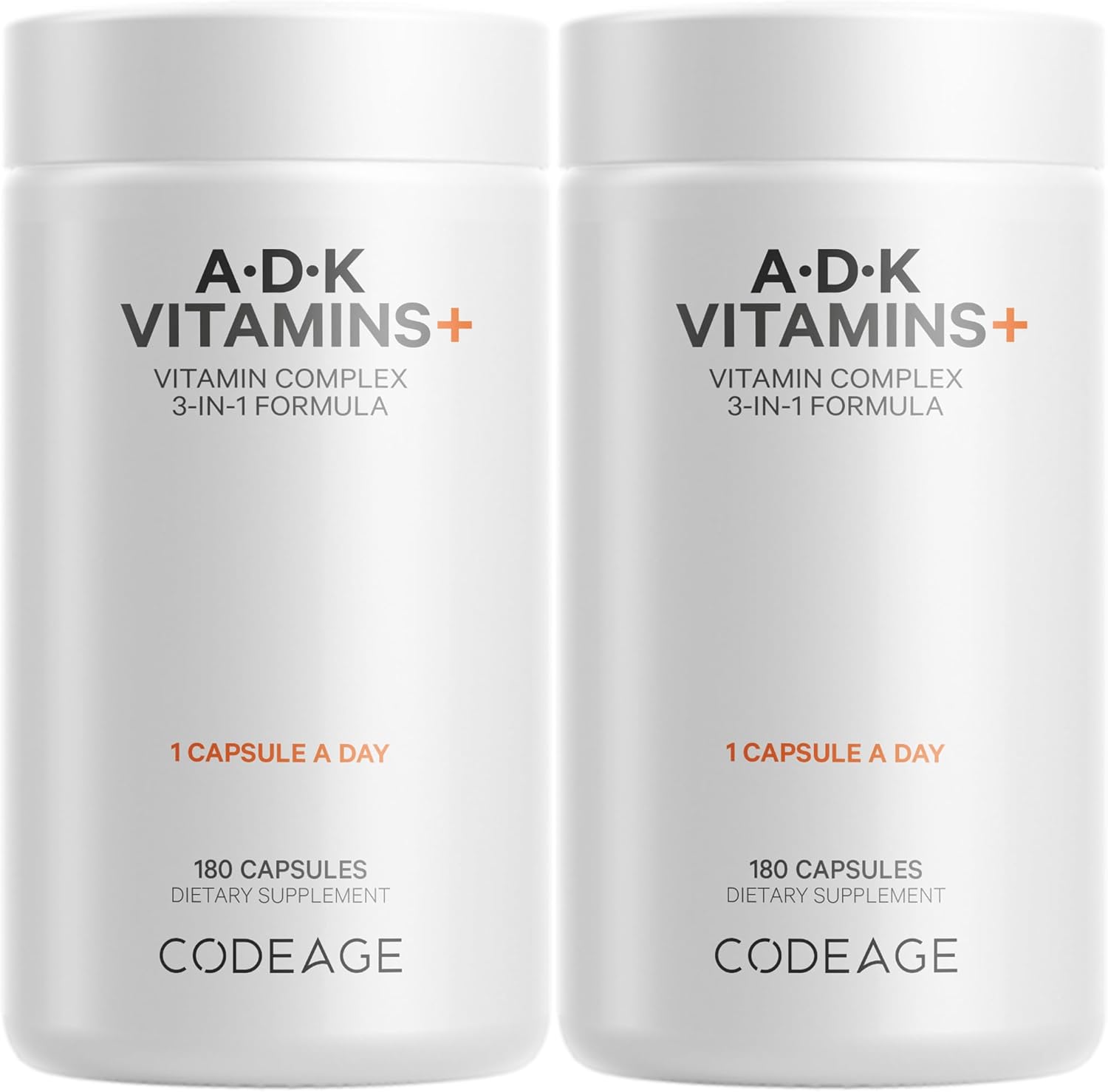 Codeage ADK Vitamins Supplement - Essential A, D3, K1 & K2