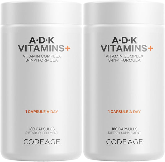 Codeage ADK Vitamins Supplement - Essential A, D3, K1 & K2