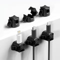 6-Pack Cable Clips Cord Organizer for Nightstand and Desk - Tug-Proof