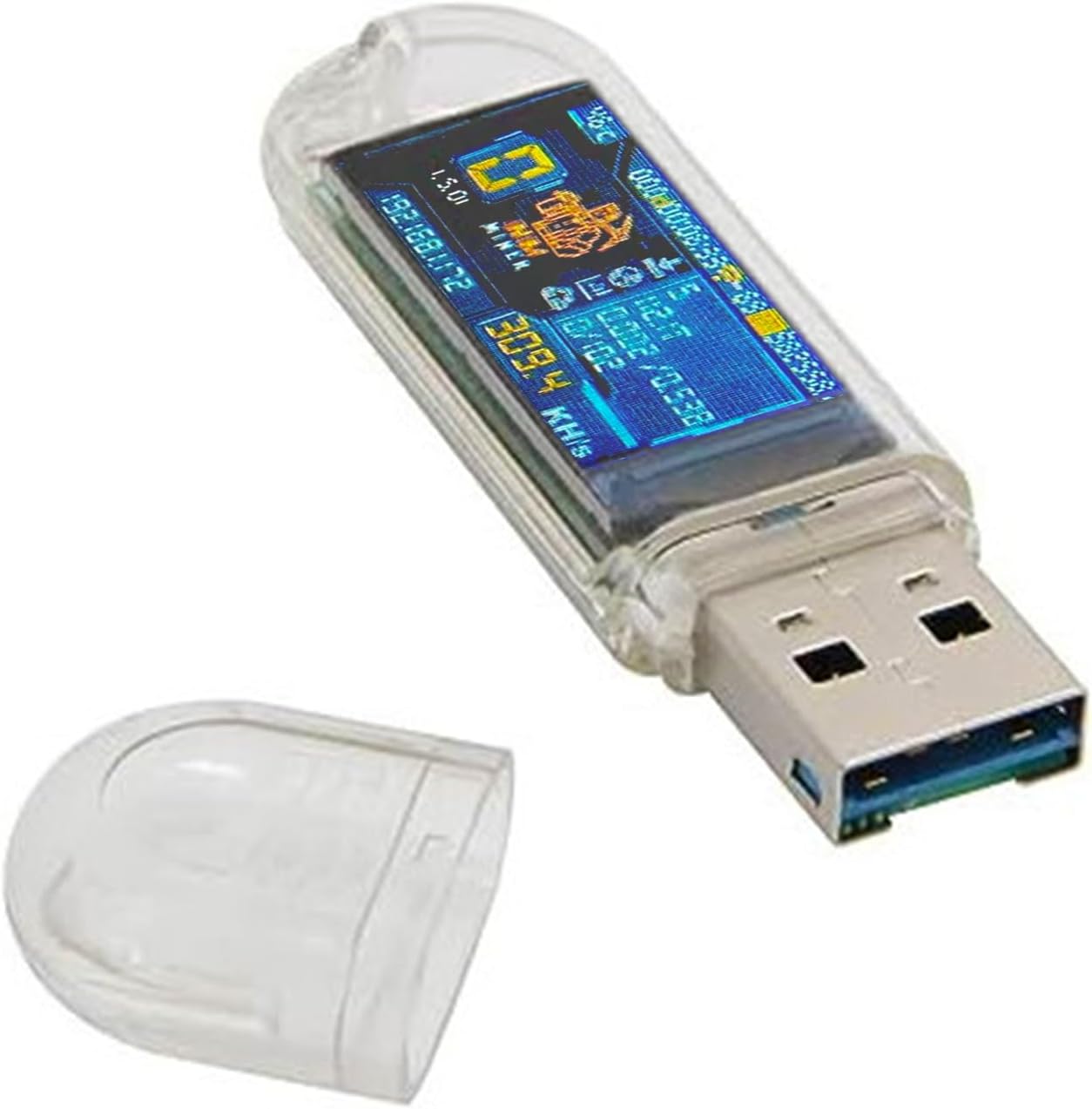 USB Bitcoin Miner S3 LCD Dongle - Efficient 300K/S Hashrate