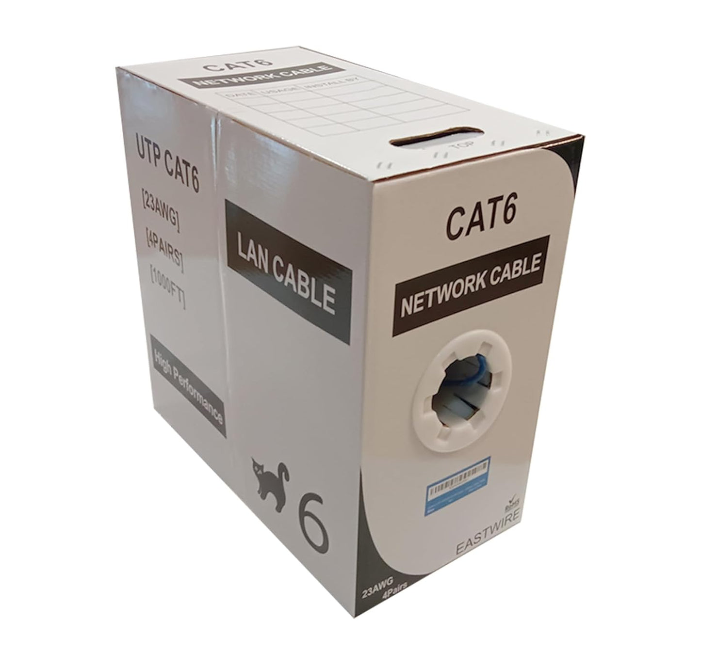 10 Colors to Choose from - Blue Jacket CAT6 Solid Bulk Ethernet Cable
