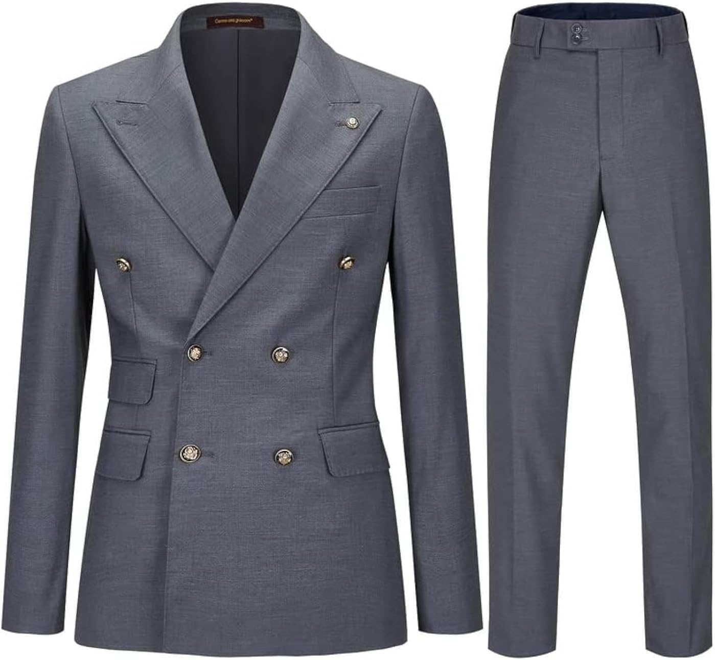Men's Slim Fit Double Breasted Tuxedo Suit for Weddings & Prom