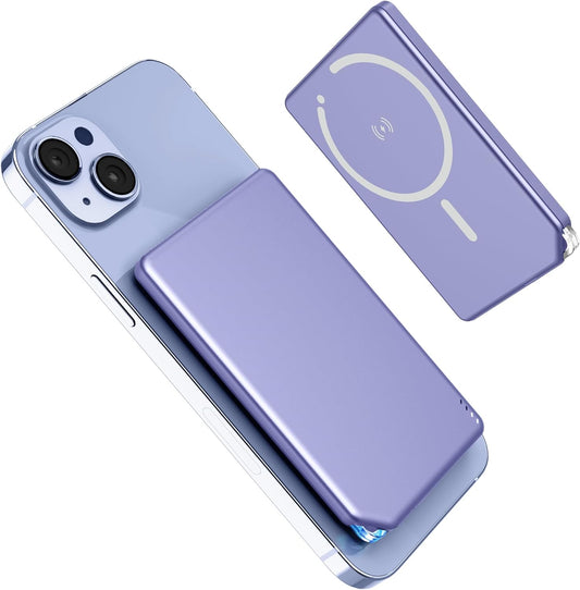 15W Fast Charge Purple Power Bank for iPhone