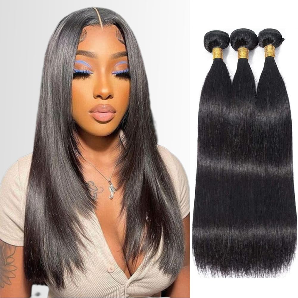 Straight Human Hair Bundles 14 Inch for Natural Looks