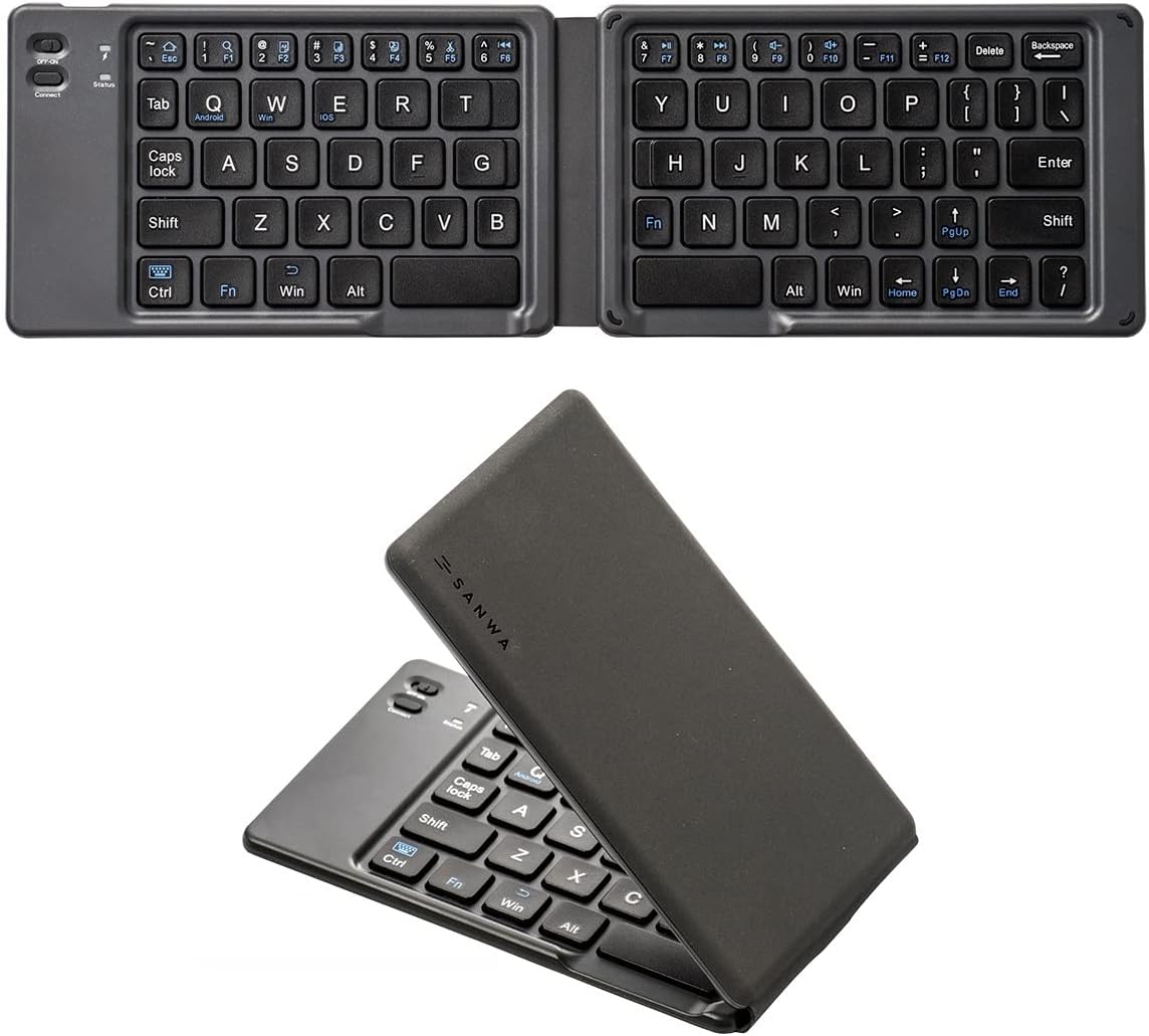 Portable SANWA Bluetooth Keyboard for Tech Devices