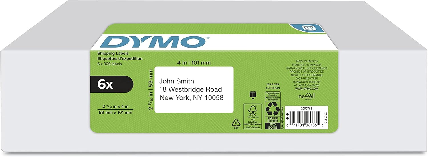 DYMO Authentic LW Large Shipping Labels for LabelWriter