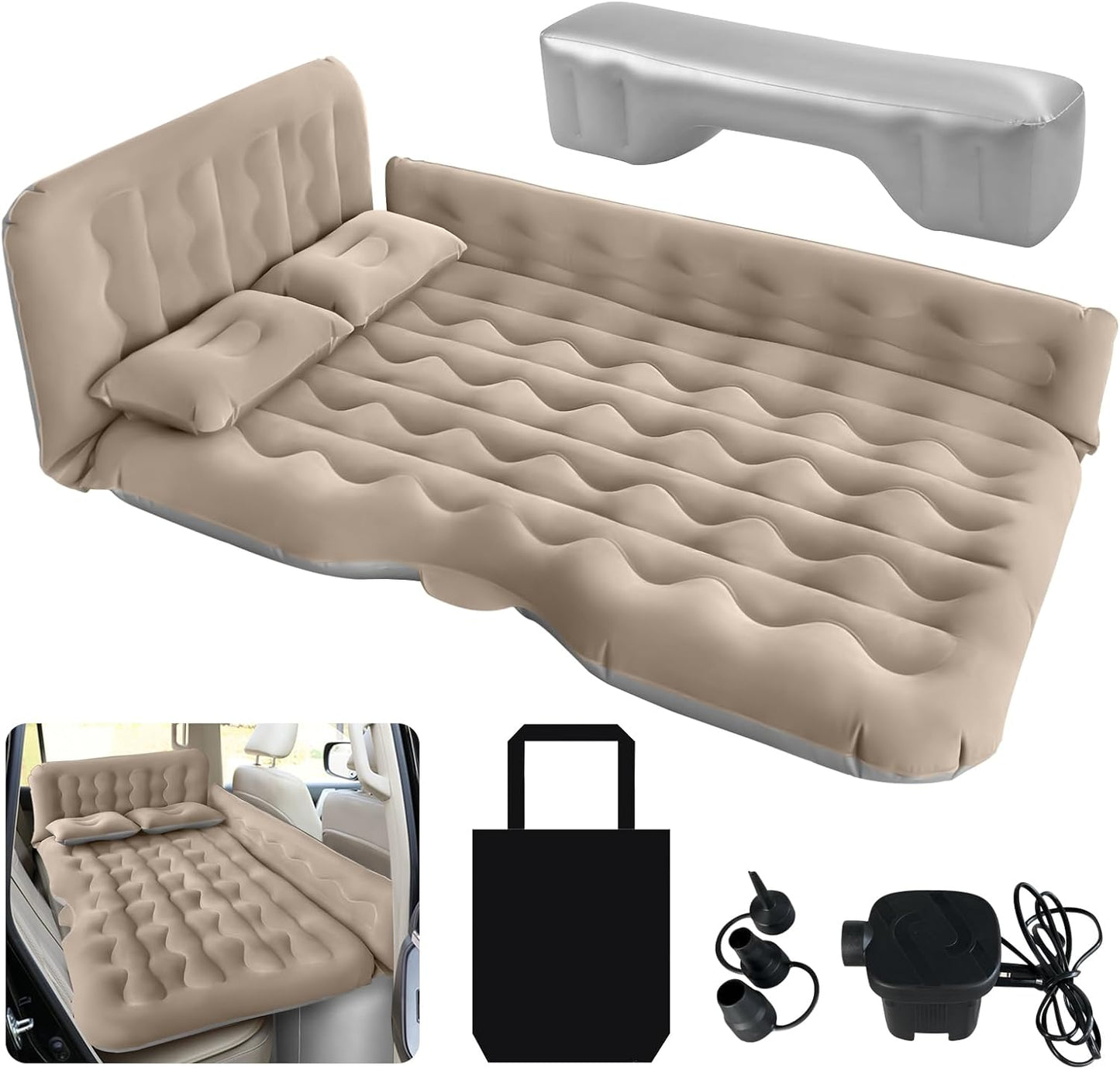 Car Air Mattress Back Seat Inflatable Bed for Travel Comfort