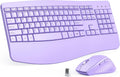Ergonomic Keyboard and Mouse Combo Full Size - Quiet Typing Comfort