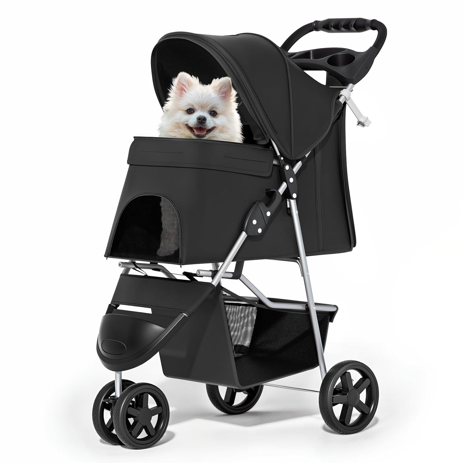 MoNiBloom Foldable Pet Stroller for Small and Medium Pets