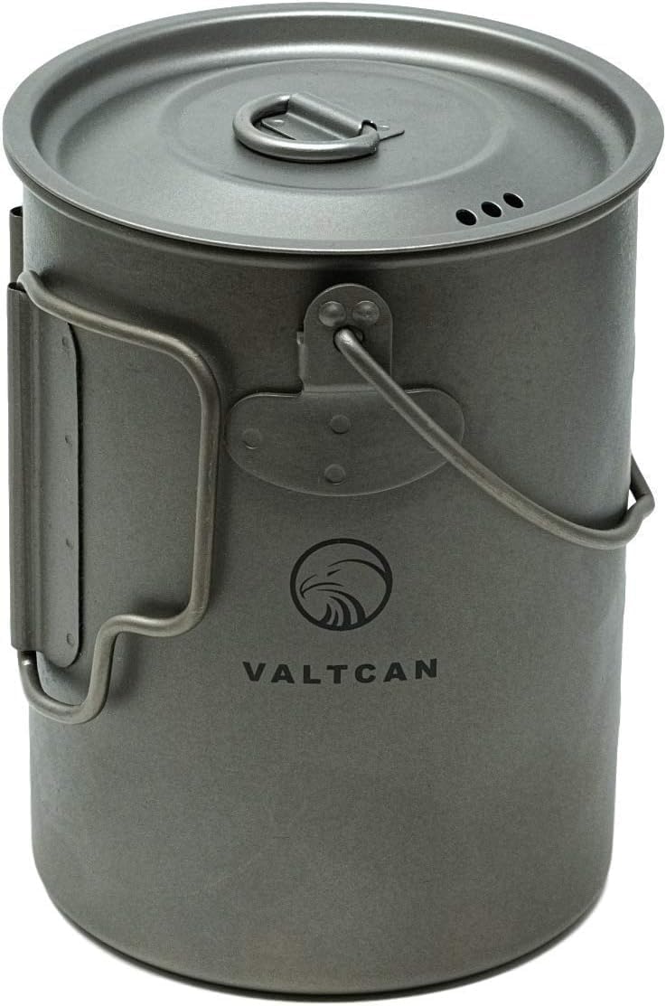 Valtcan 900ml Titanium Pot Backpacking Mug for Outdoor Cooking