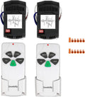 Universal Ceiling Fan Remote Kit with Light Dimmer - 2-Pack Compatible