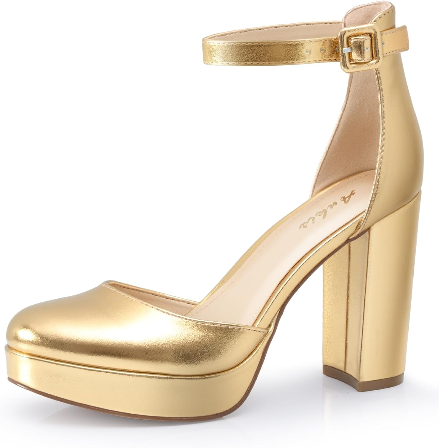 Ankis Black Platform Closed Toe Heels for Women - Stylish Comfort
