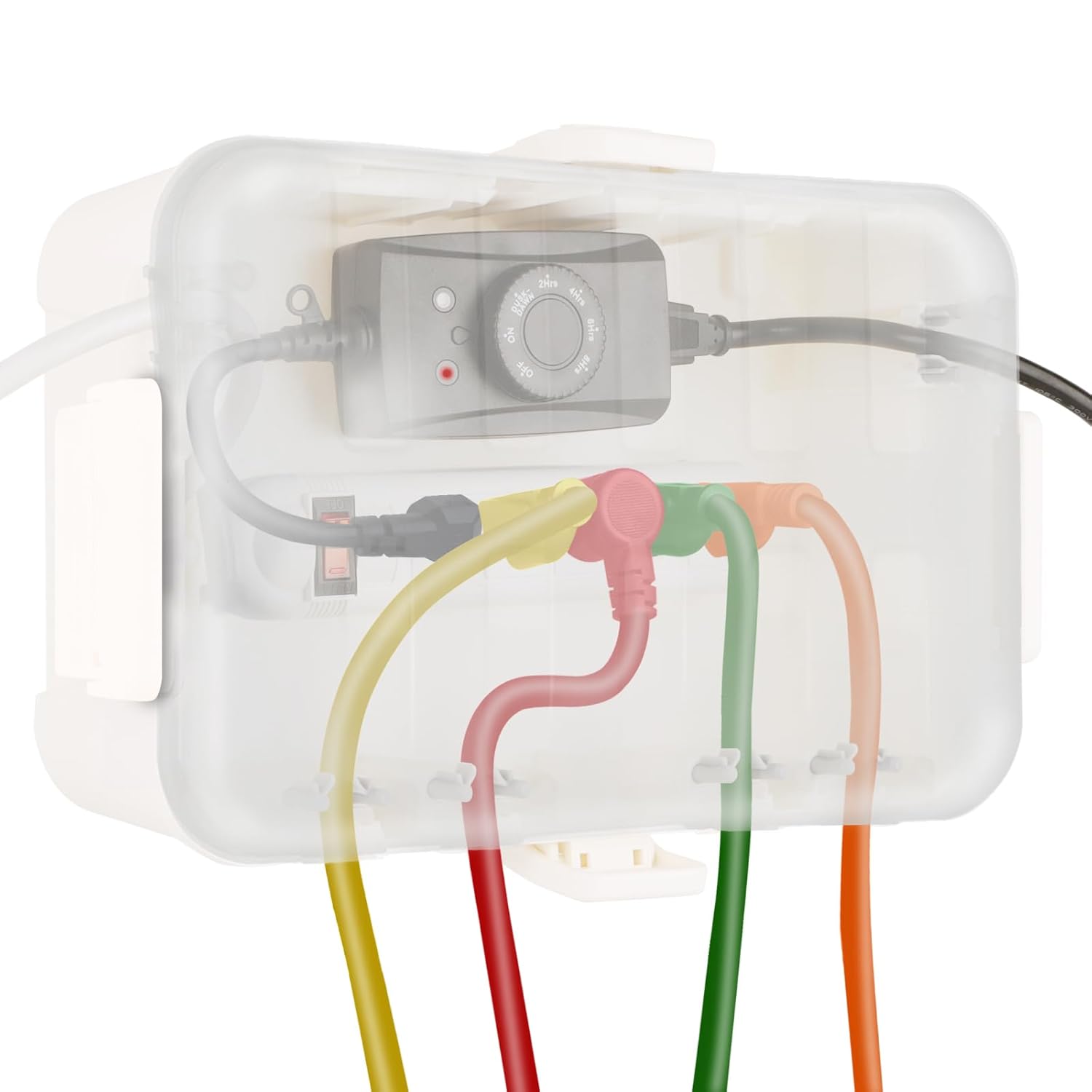 Flemoon Outdoor Electrical Box with Transparent Lid for Safety