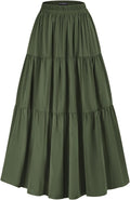 Scarlet Darkness Maxi Long Skirt for Women - Flowy Renaissance Pockets