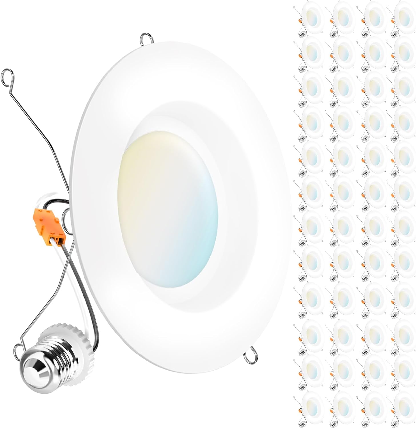 Sunco 48 Pack 6 Inch LED Can Lights for Bright Recessed Lighting