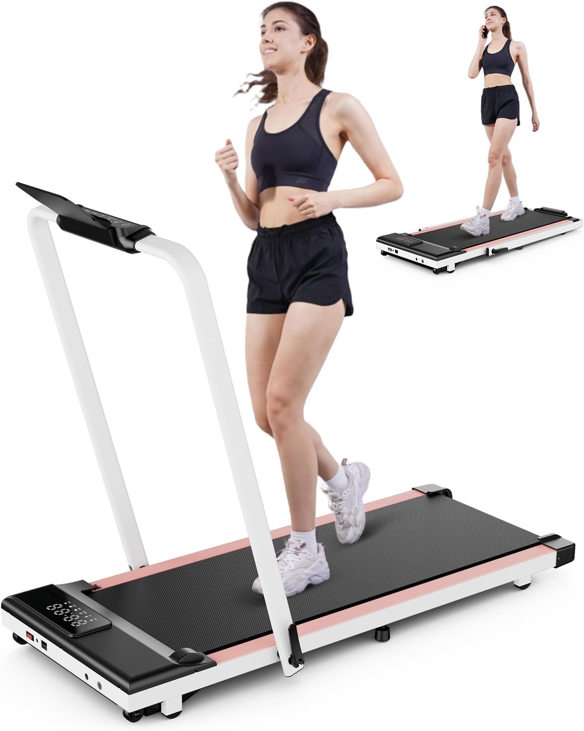 DeerRun 3 in 1 Walking Pad Treadmill for Home Office Use