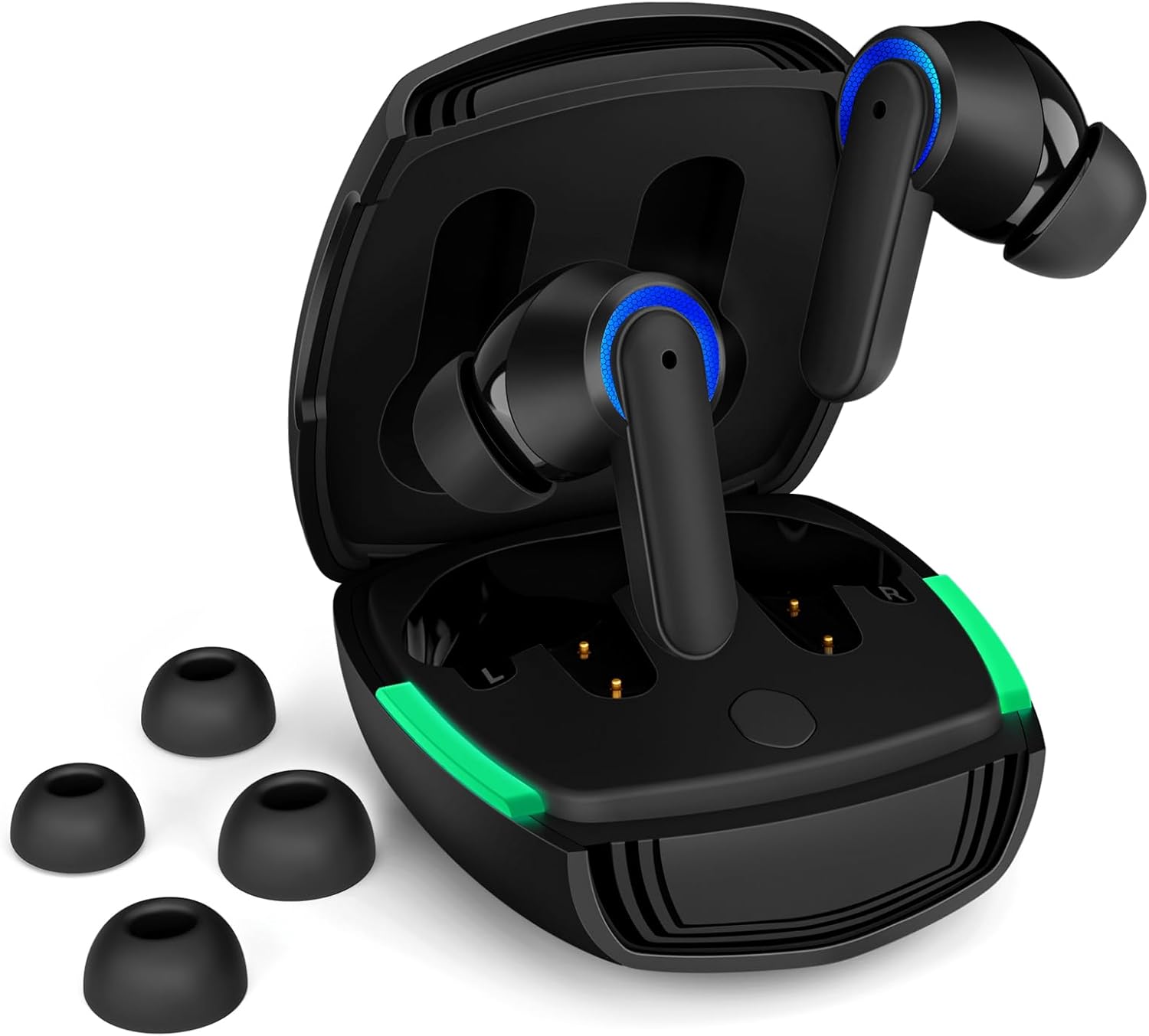 Wireless Noise-Cancelling Earbuds - Crisp Bass & Clear Calls - iPhone & Samsung Compatible
