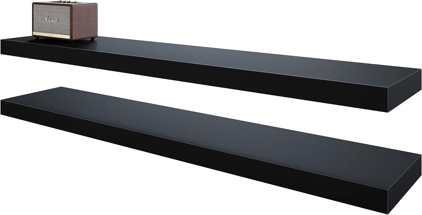 BAMEOS Floating Shelves Set of 2 for Stylish Wall Storage