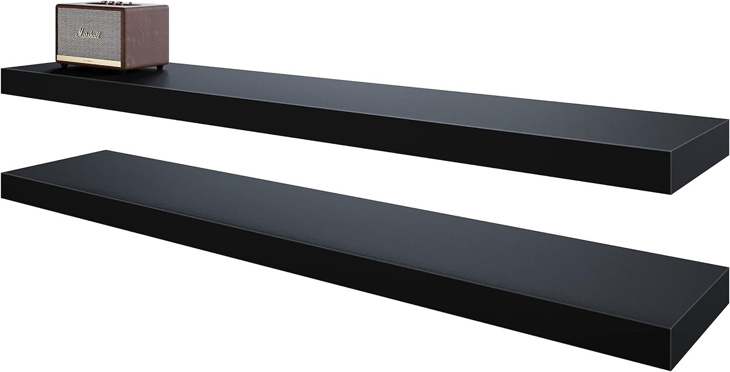 BAMEOS Floating Shelves Set of 2 for Stylish Wall Storage