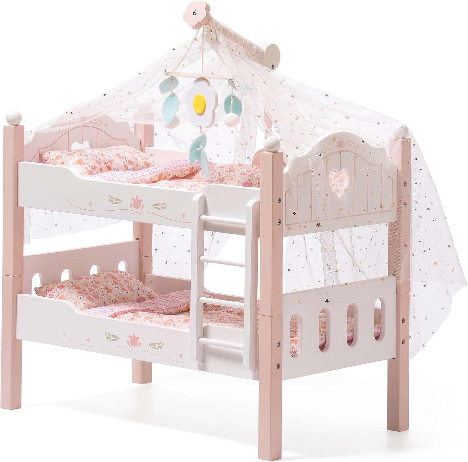 ROBOTIME Baby Doll Bunk Beds for 18 in Dolls - Perfect Gift