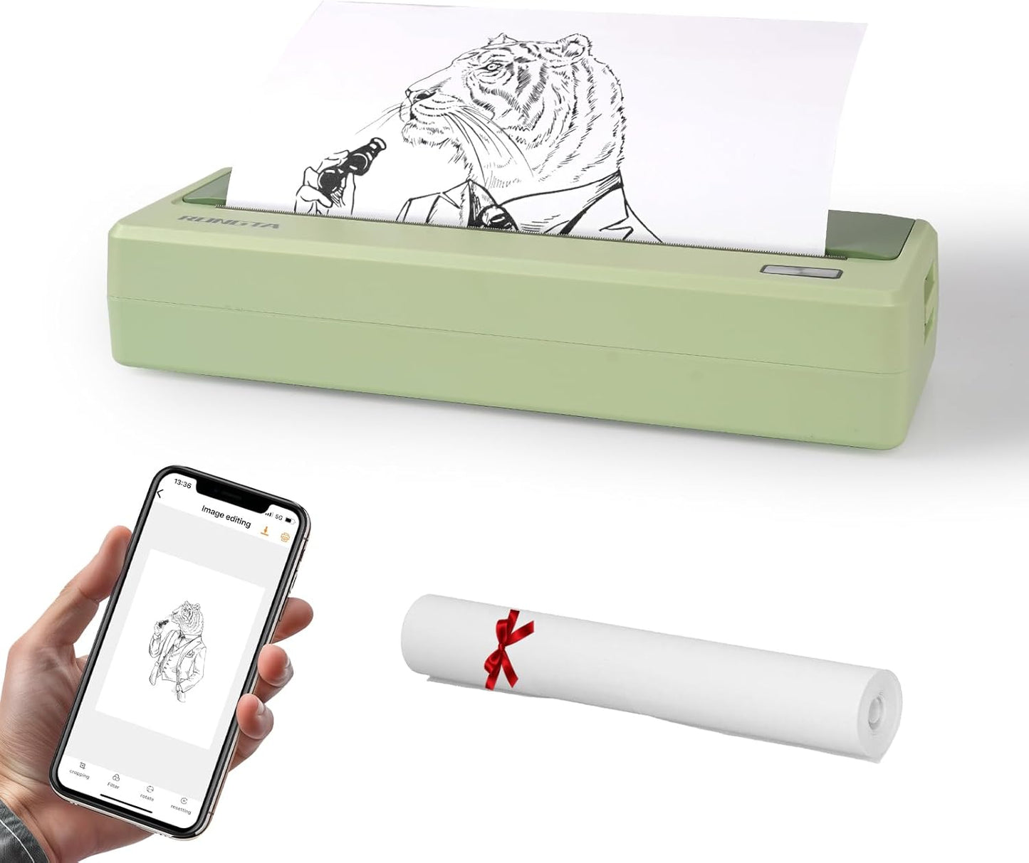 Rongta Wireless Inkless Thermal Printer - Print Anywhere!