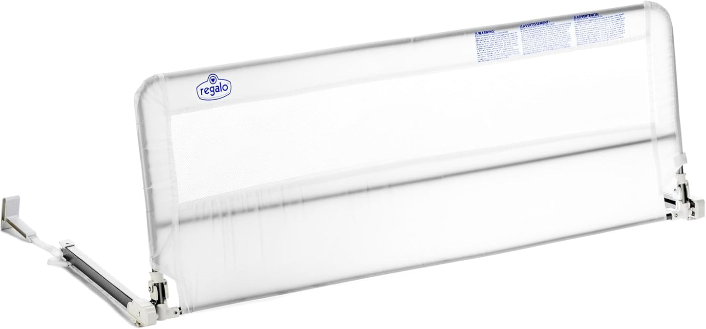 Regalo Hideaway 54-Inch Extra Long Bed Rail Guard for Safety