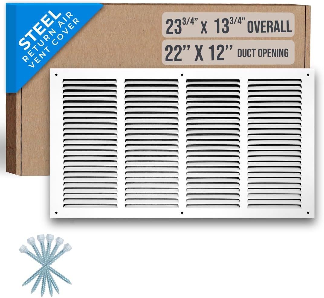 Fits 22x12 Duct Opening Steel Return Air Grille for HVAC