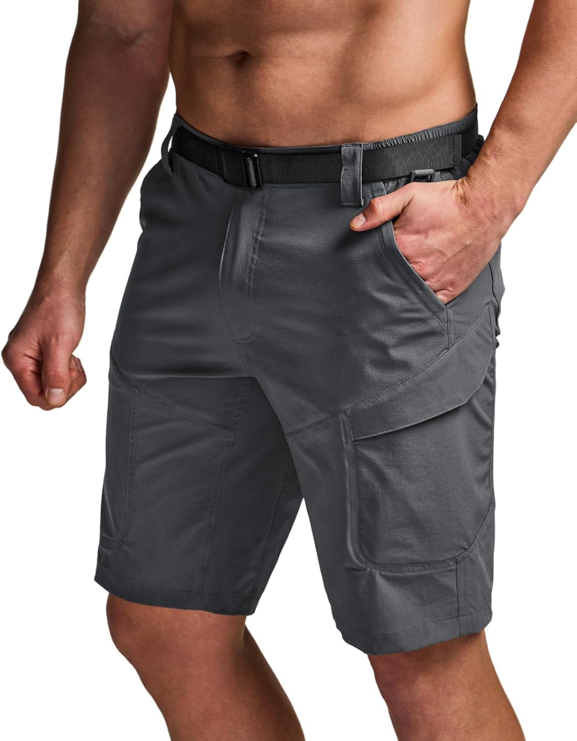 CQR Men's Quick Dry Stretch Hiking Cargo Shorts for Outdoor Fun